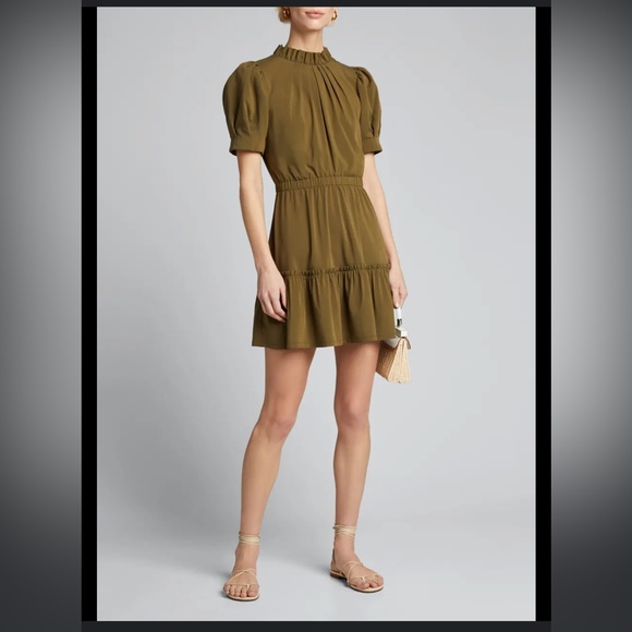 Alice + Olivia Vida Puff Sleeve Dress, size 12 - Picture 1 of 7